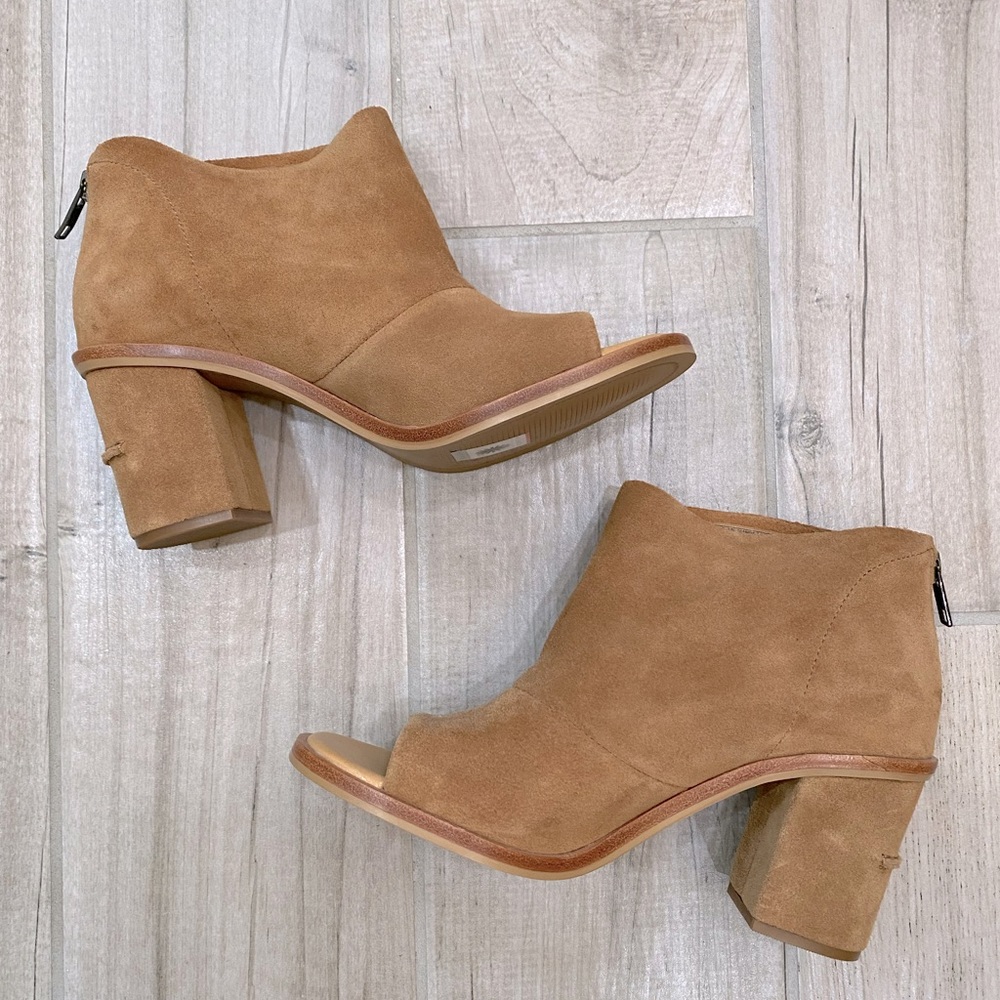 Ugg Peep toe block heel booties